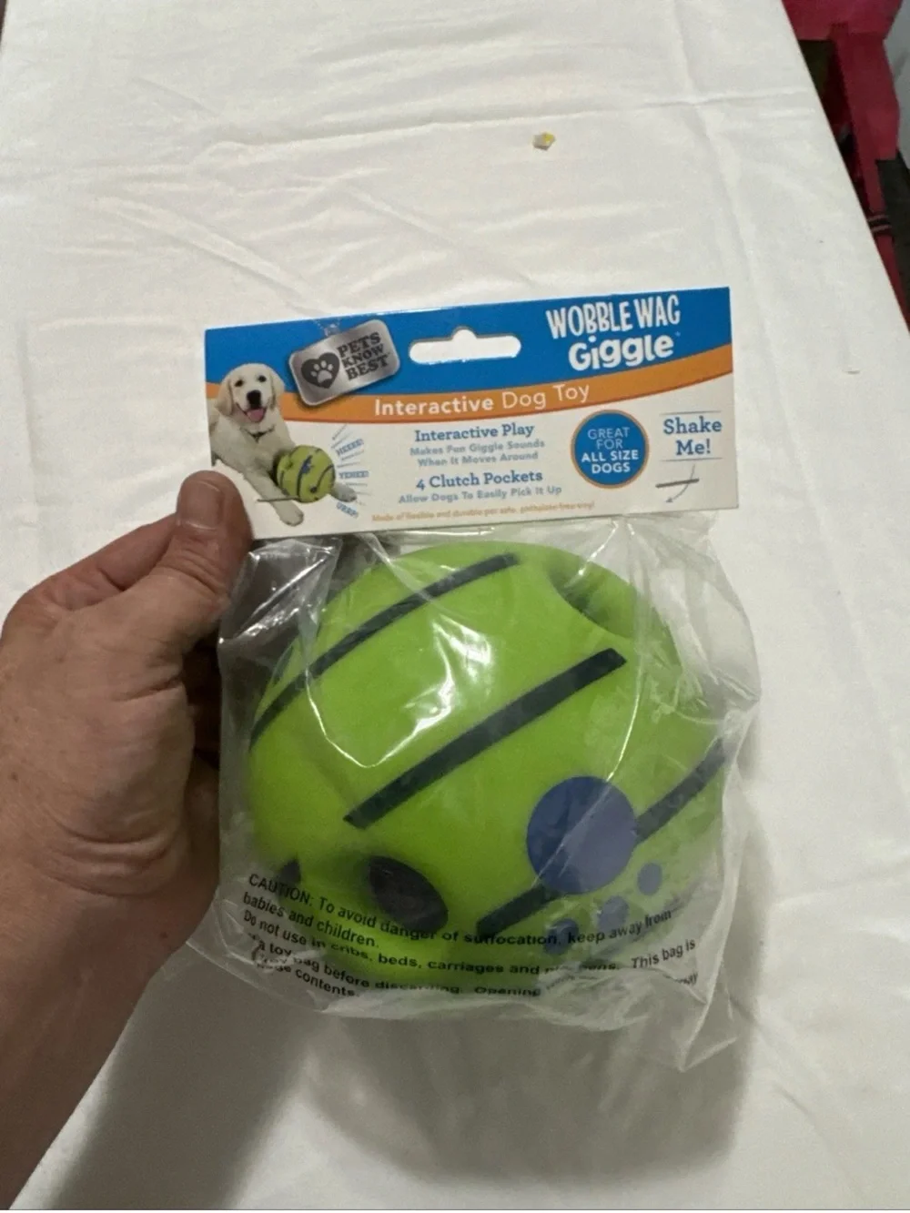 Wobble Wag Giggle Interactive Dog Toy - Lime Green